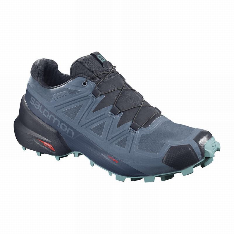 Zapatillas Trail Running Salomon Mujer Azules / Azul Marino - Salomon Argentina SPEEDCROSS 5 GORE-TE